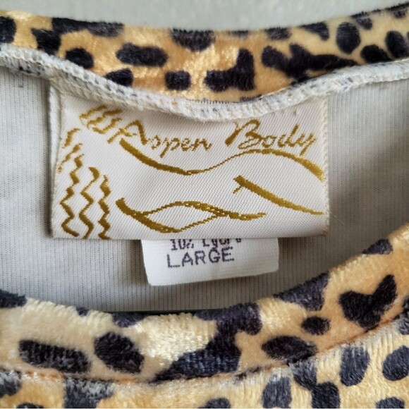 Aspen Body Vintage Cheetah Animal Print Lycra Blend Top Size Large Y2k 00s - Picture 2 of 11